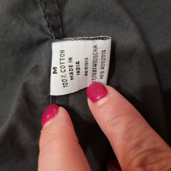 Carbon Classic fit men's button down shirt  black and red distressed look medium - Picture 3 of 6